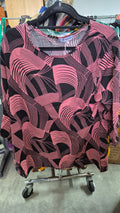 Wave Print Rayon Top