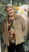 Camel - Fluffy Zip Jacket
