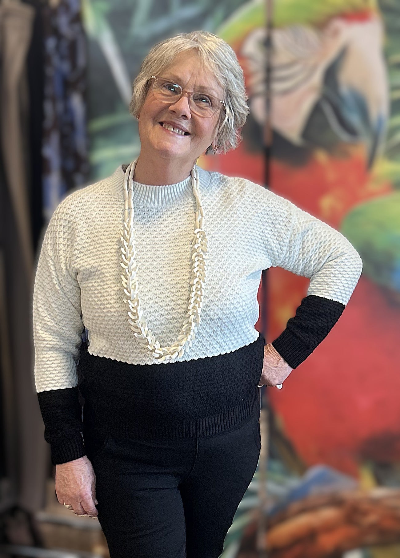 Monochrome Colour Block Jumper