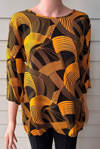 Wave Print Top