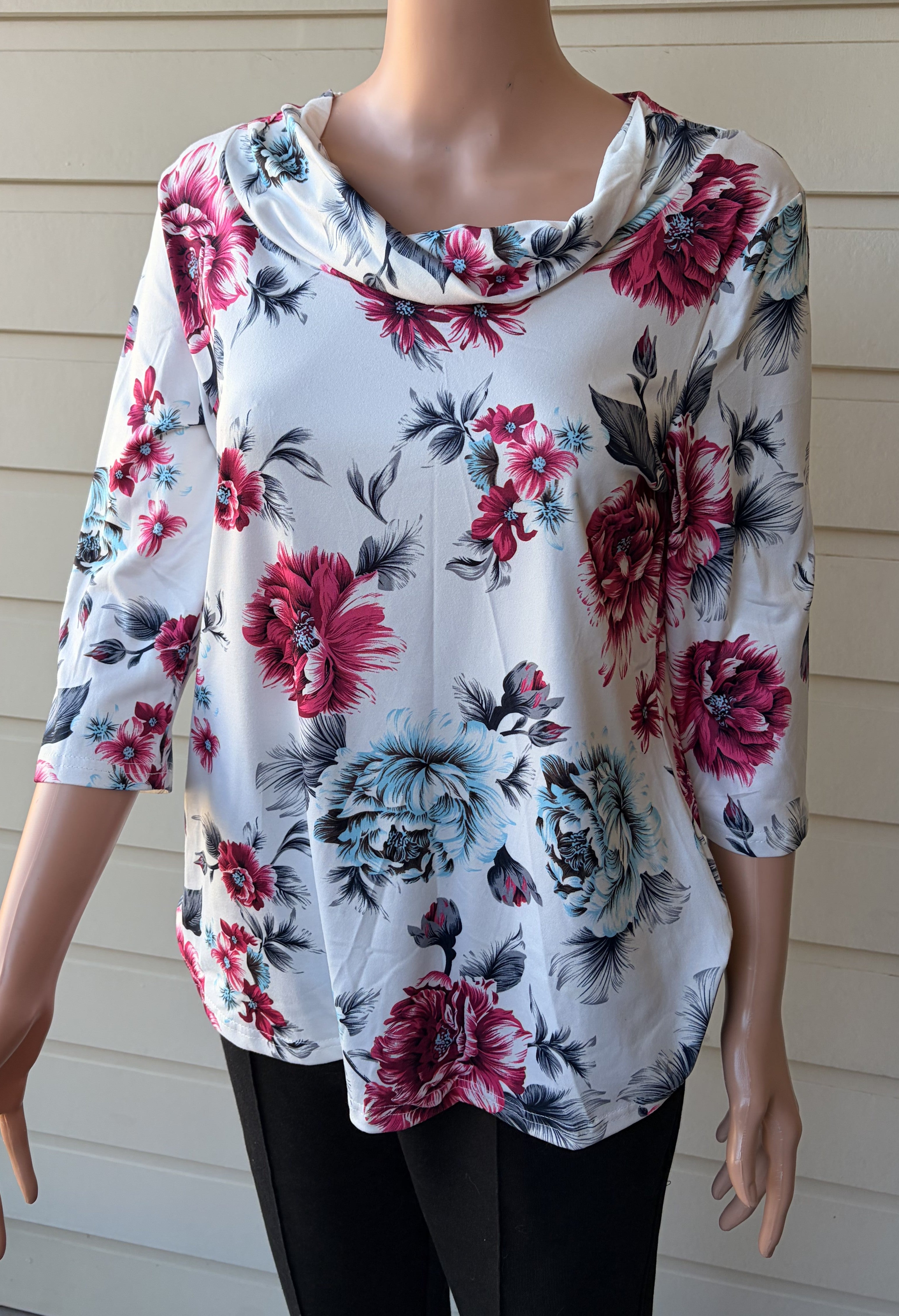 Floral Cowl Top