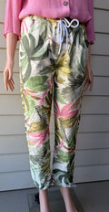 Floral Green and pink Pants