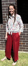 Relaxed Linen & Cotton Pants
