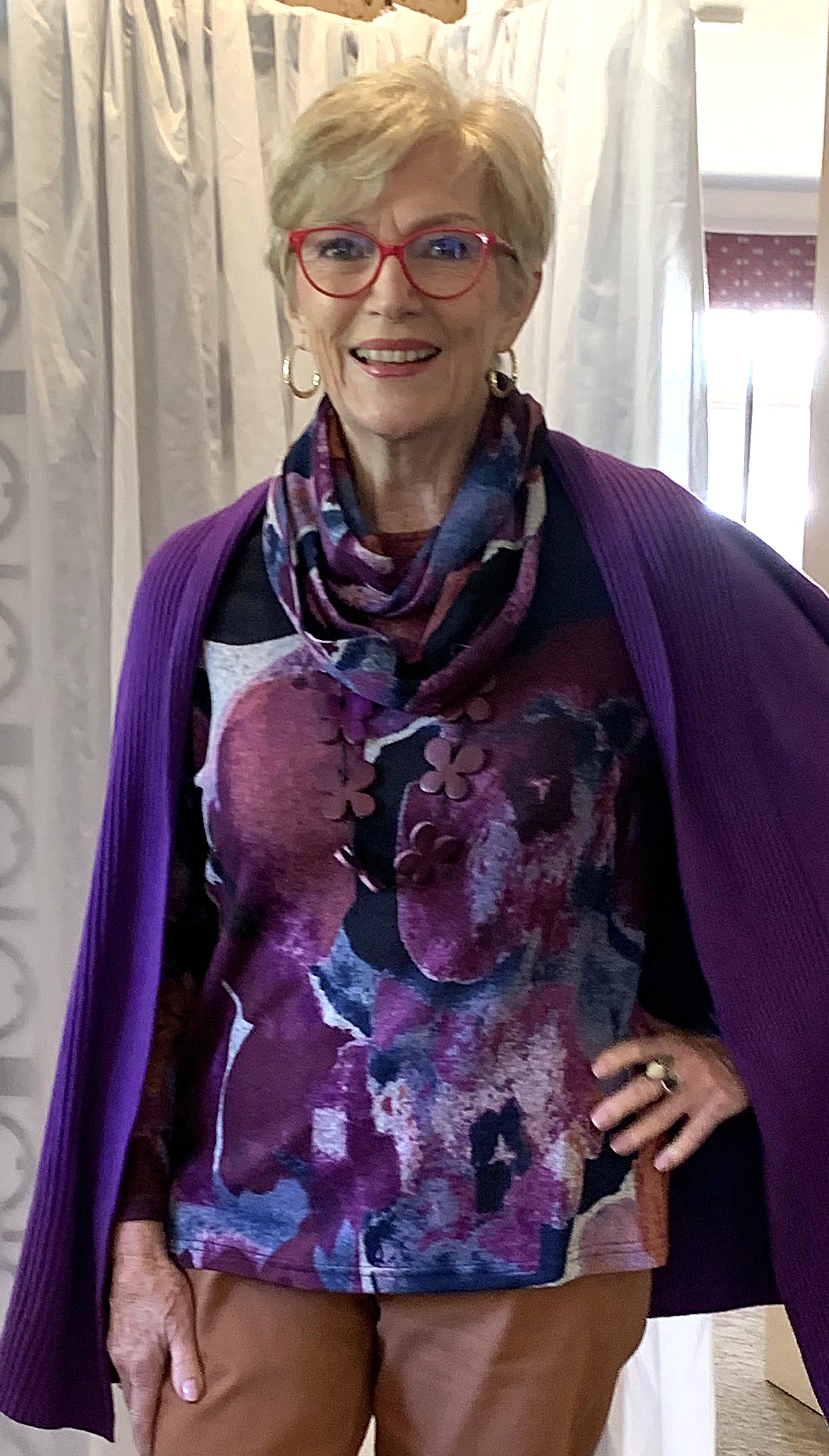 Purple top with Tobacco Splashes