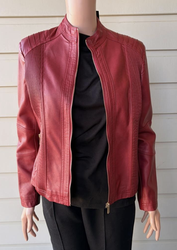Faux Leather Cruiser Jacket