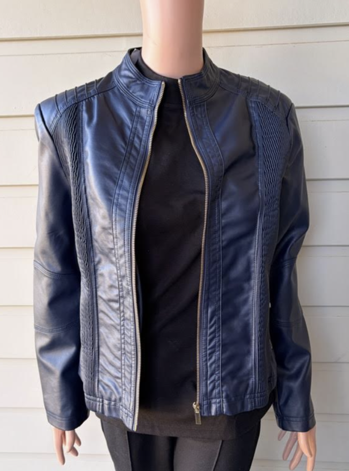 Faux Leather Cruiser Jacket